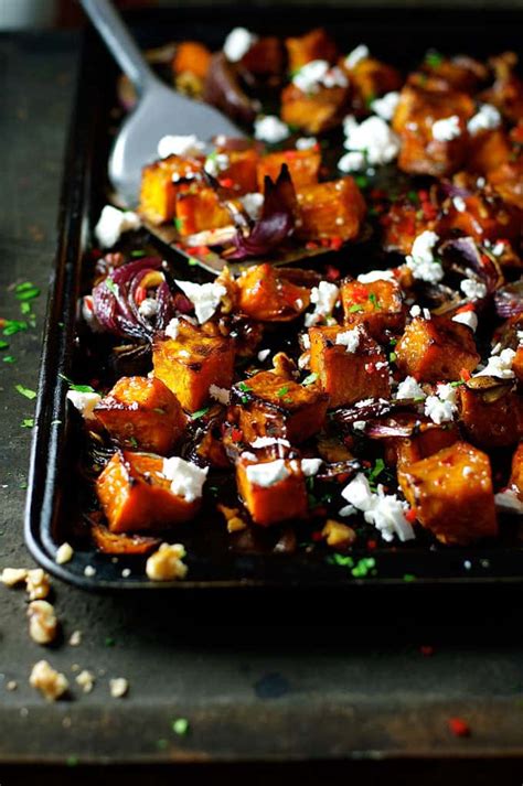 Roasted Pumpkin with Maple, Chili and Feta | RecipeTin Eats