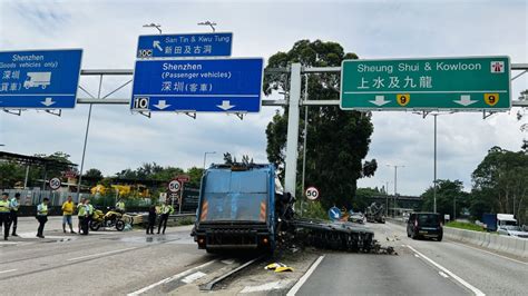 新田公路奪命車禍｜車cam直擊曝光 垃圾車疑無扭軚 高速直撞龍門架 星島日報