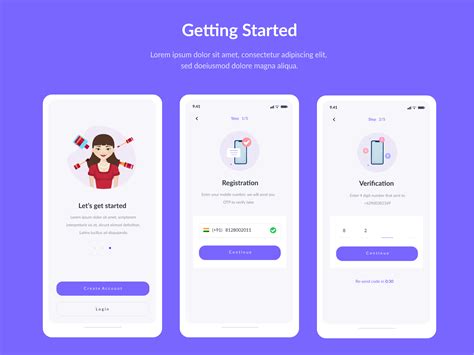 Page Template Mobile App App Design