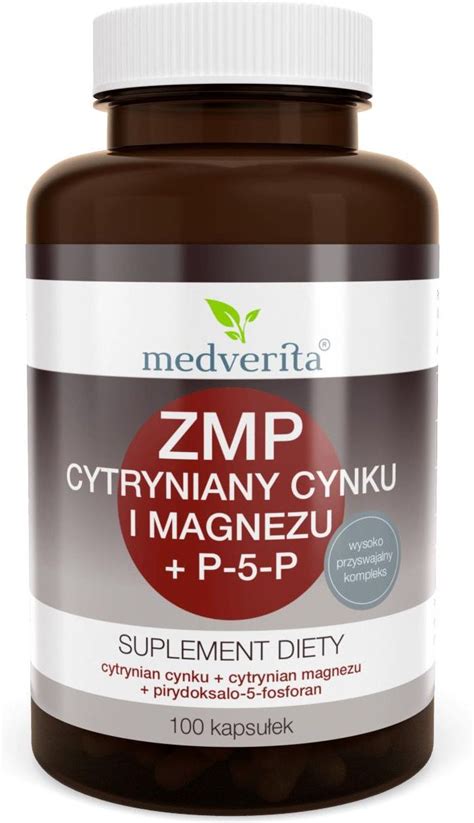 Preparat Medycyny Naturalnej Medverita ZMP Cytryniany Cynku I Magnezu