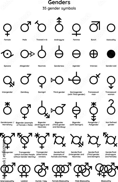 Vetor De Gender Symbol Icon Vector Set Illustration Sexual Orientation