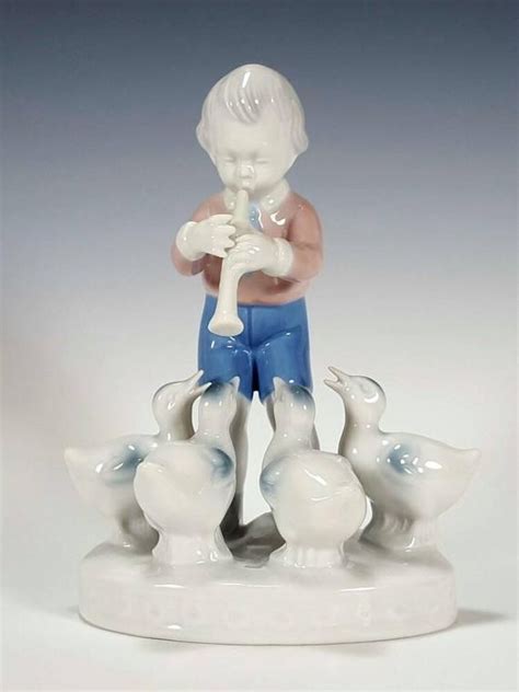 Vintage Gerold Porcelain Bavaria Boy With Ducks Figurine Etsy