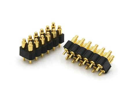 Mm Pitch Double Row Dip Pin Spring Loaded Pogo Pin Connector