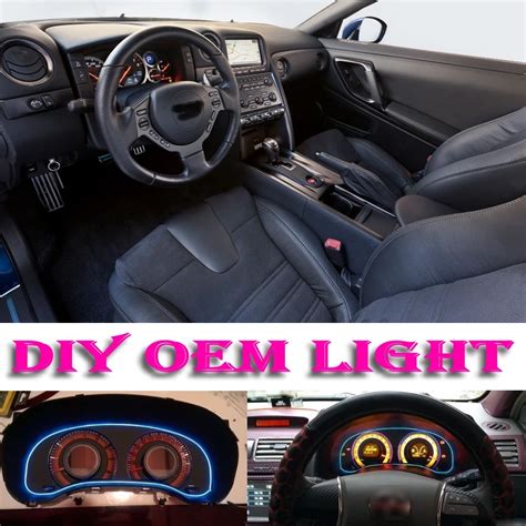 Car Atmosphere Light Flexible Neon Light EL Wire Interior Light For Nissan Skyline GT R GTR R30 ...