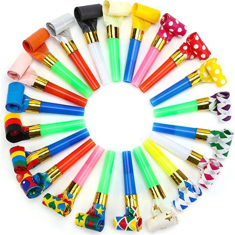 Koogel 100 Pcs Party Blower Colorful Birthday Noisemakers