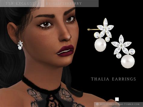 The Sims Resource Thalia Earrings