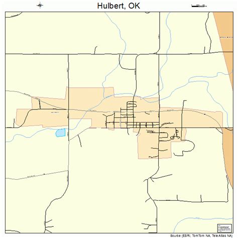 Hulbert Oklahoma Street Map 4036400