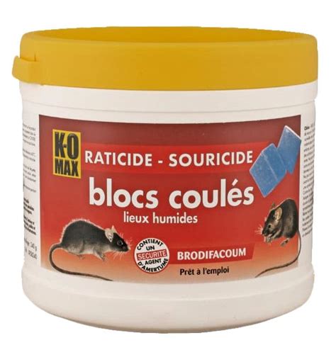 K OMAX Blocs Raticide Souricide Efficace Contre Les Rongeurs