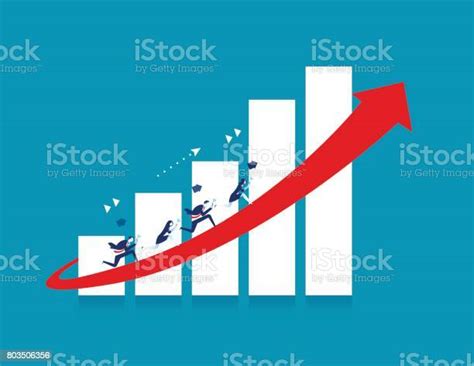 빨간색 화살표에서 실행 되는 비즈니스 팀 컨셉 비즈니스 벡터 일러스트입니다 개념에 대한 스톡 벡터 아트 및 기타 이미지 개념