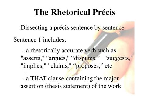 Ppt The Rhetorical Précis Powerpoint Presentation Free Download Id 2221270