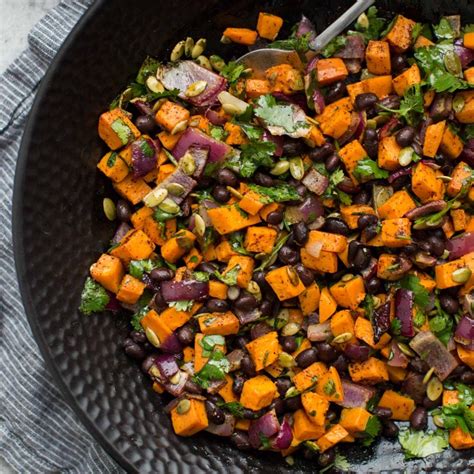 Black Bean Salad With Roasted Sweet Potatoes Naturally Ella