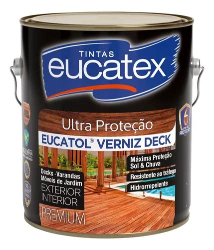 Verniz Madeira Deck Eucatol Semi Brilho Premium Eucatex L Frete Gr Tis