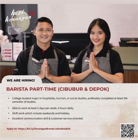 Lowongan Kerja Barista Part Time Di Kopi Kenangan Cibubur Depok