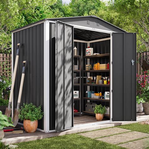 Lausaint Home Ft W X Ft D Metal Vertical Storage Shed Reviews