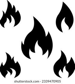 Fire Flame Hot Burn Vector Stock Vector Royalty Free 2339470905