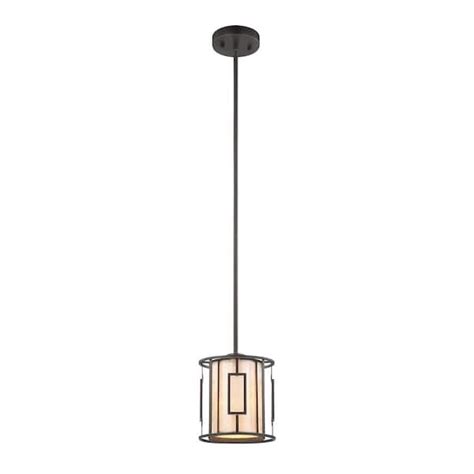 Titan Lighting Minden 1 Light Tiffany Bronze With Mica And Frosted Seedy Glass Pendant Tn 473338