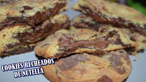 Cookies Recheados De Nutella Youtube