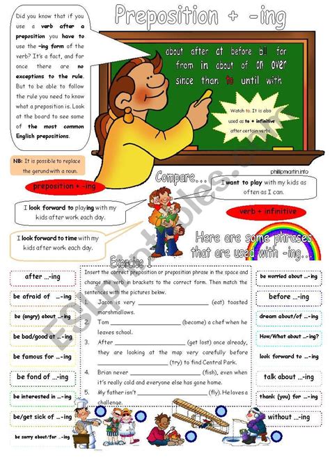 Preposition Gerund English Esl Worksheets Pdf Doc Hot Sex Picture