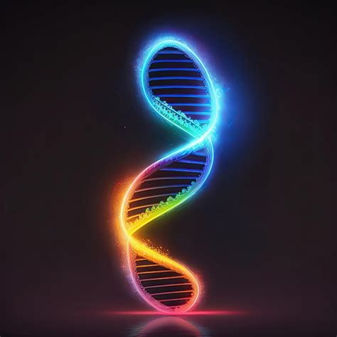 Premium Ai Image Glowing Dna Strand