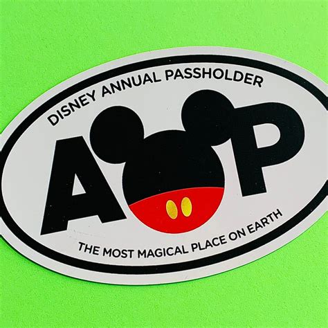 Passholder Magnet Disney Mickey Mouse Annual Passholder Magnet Etsy