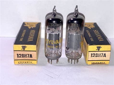 S Sylvania Bh A Oval Plate Tubes Pair Nos Nib Reverb