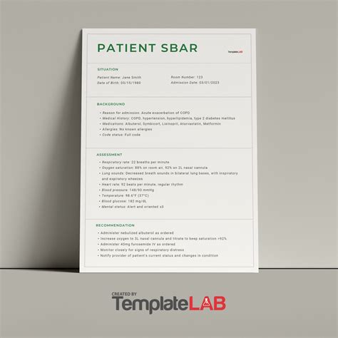 Blank Sbar Templates Word Pdf Templatelab