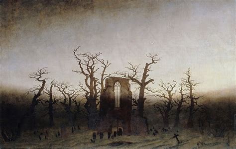 Caspar David Friedrich Abbey Among Oak Trees Alte Und