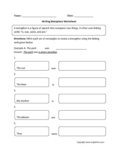 Metaphor Worksheets Pdf — db-excel.com