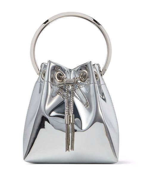 Jimmy Choo Bon Bon Metallic Leather Bucket Bag Jimmy Choo