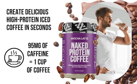 Amazon NAKED Mocha Latte Protein Coffee Premium Colombian Iced Coffee Protein Shake Drink