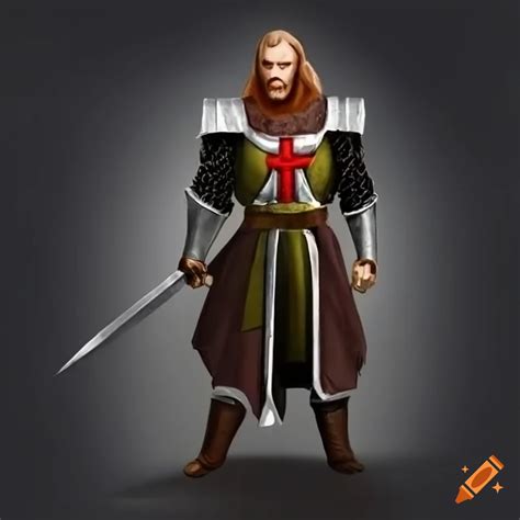 Fusion Artwork Of Nappa And Qui Gon Jinn As A Knight In Templar Armor