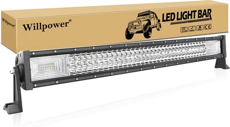 Amazon Fr Willpower Cm W Barre Lumineuse Led De Travail D Combo