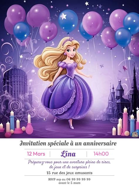 Invitations Anniversaire Princesse Gratuites Imprimer Cartes