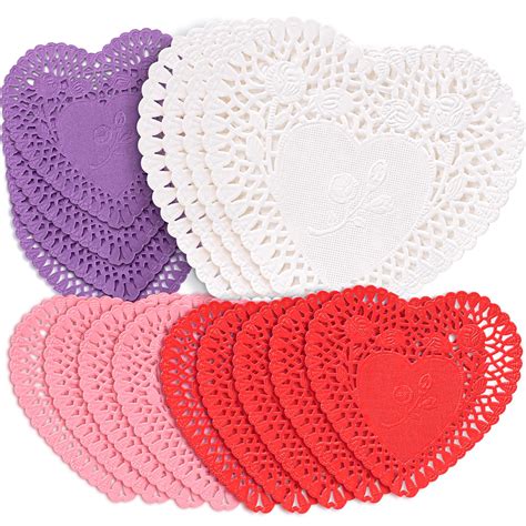 Amazon 200PCS Paper Heart Doilies For Crafts Valentines Day