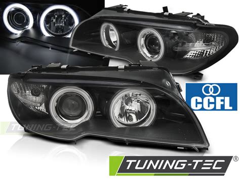 HEADLIGHTS ANGEL EYES CCFL BLACK Fits BMW E46 04 03 06 COUPE CABRIO