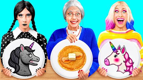 Tantangan Wednesday Vs Nenek Hack Makanan Lucu Fun Teen YouTube