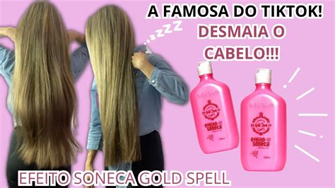 ESSA MÁSCARA DESMAIA MUITO O CABELO EFEITO SONECA GOLD SPELL YouTube