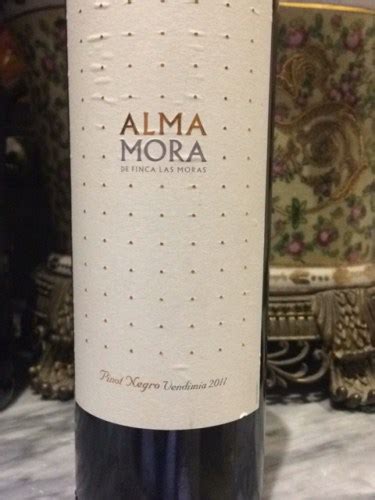 Bodega Finca Las Moras Alma Mora Pinot Negro Vivino US