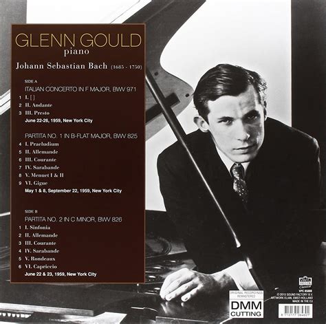 Glenn Gould Bach Italian Concerto Plak Opus A