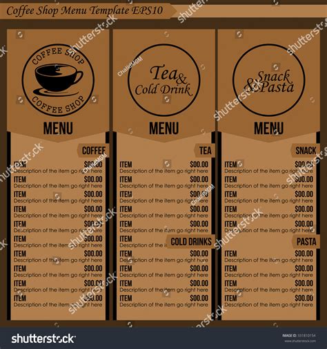 Coffee Shop Menu Template