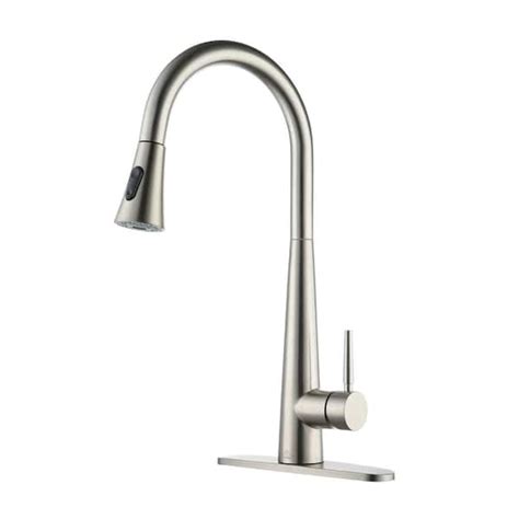 Casainc Single Handle Pull Down Sprayer Kitchen Faucet With Three Function Pull Out Sprayer