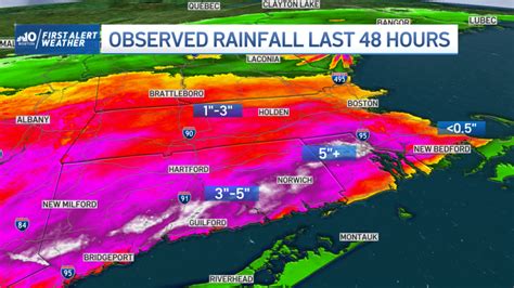 Rainfall Totals Massachusetts Rhode Island Flooding Maps Nbc Boston