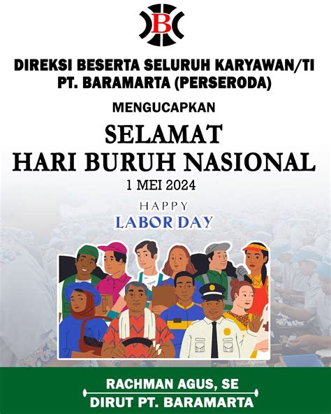 Rachman Agus PT Baramarta Perseroda Selamat Hari Buruh Nasional 1 Mei