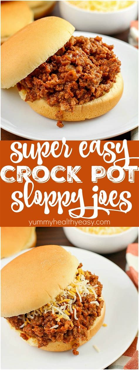 Easy Crock Pot Sloppy Joes Yummy Healthy Easy