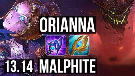 ORIANNA Vs MALPHITE TOP 7 1 11 68 Winrate Godlike KR Master