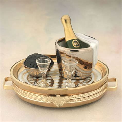 Limoges Champagne And Caviar Tray Box