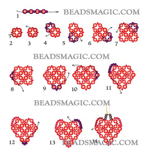 Heart Earrings Free Pattern And Video Beads Magic