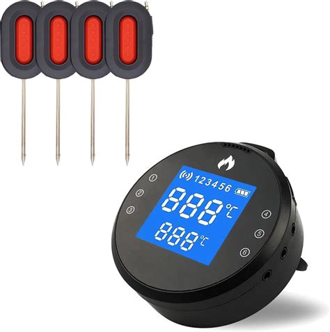 Bbq Dragon Wifi And Bluetooth Meat Thermometer Wireless W Fast Rechargeable Battery