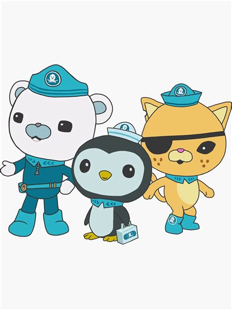 The Octonauts Captain Barnacles Kwazii Peso Sticker For Sale By