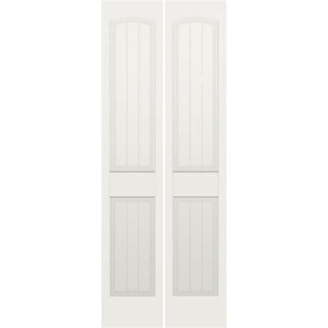 Reliabilt 24 In X 80 In 2 Panel Round Top Plank Smooth Hollow Core Primed Molded Composite